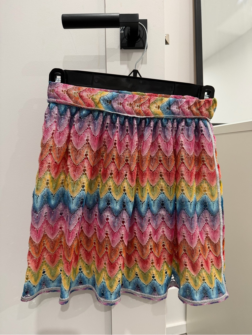 Missoni Mini Skirt / Chevron Knit Skirt